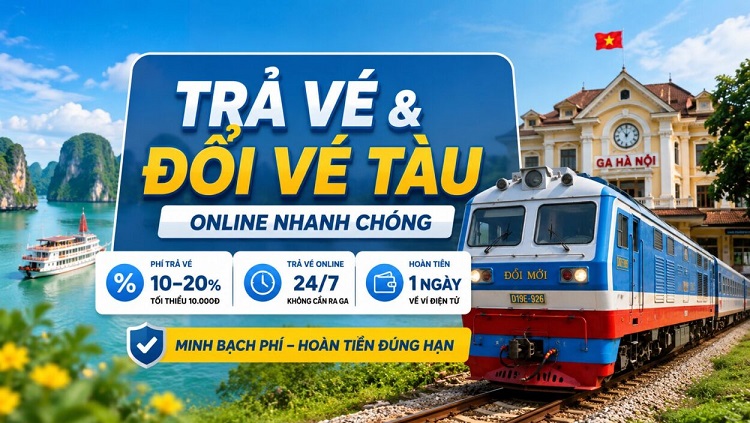 Trả vé tàu thành công bao lâu nhận được tiền hoàn?